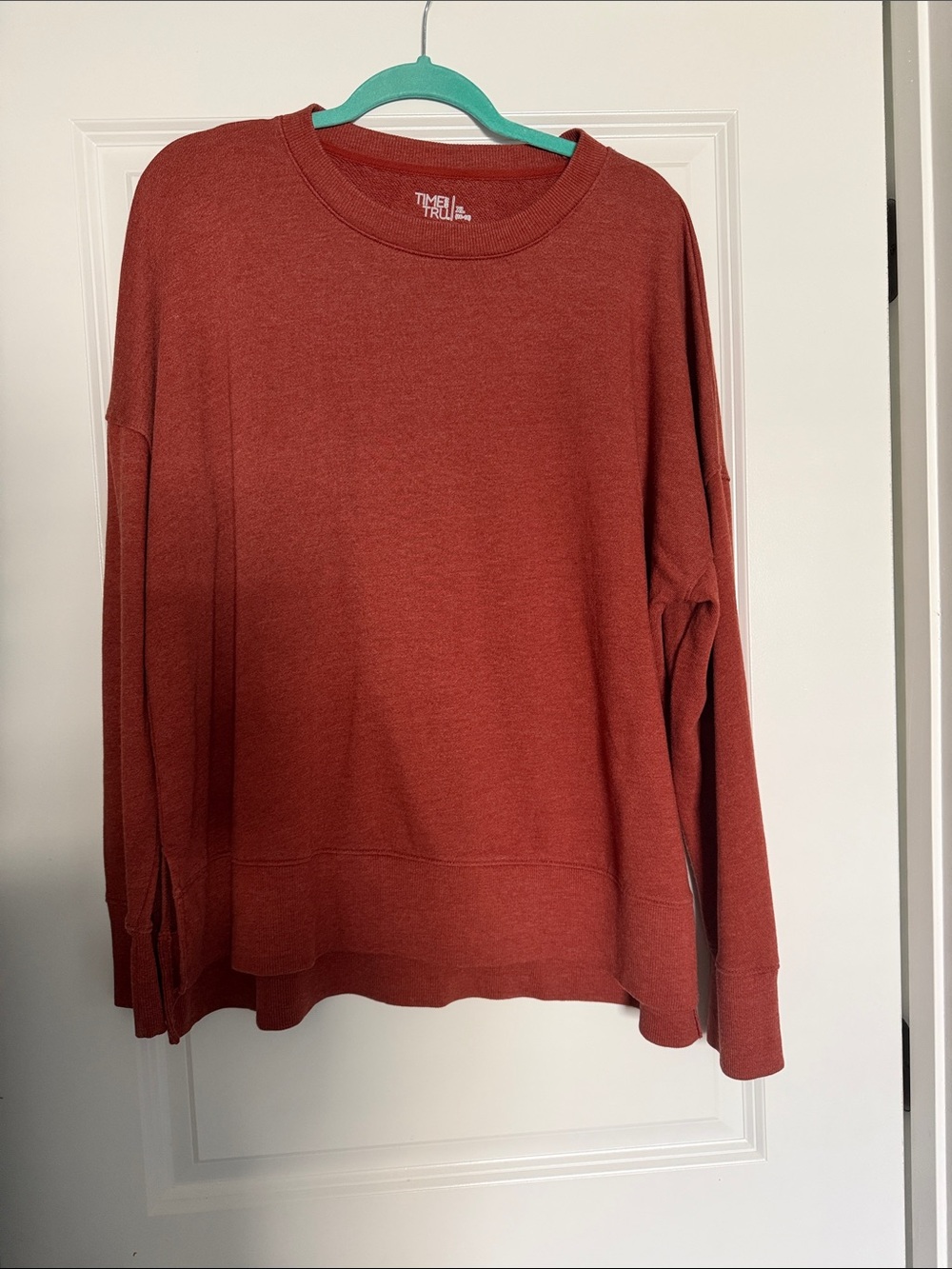 Time and Tru Burnt Orange Crewneck Sweater